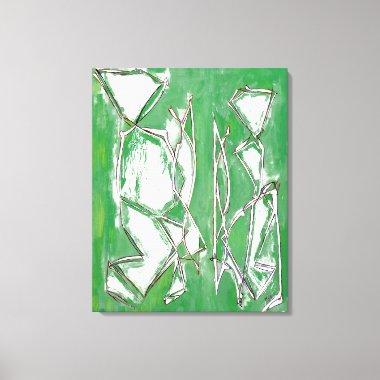 Modern Green Abstract Art Couple Colorful Chic Canvas Print