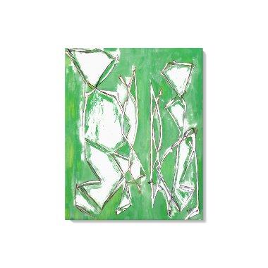 Modern Green Abstract Art Couple Colorful Chic Canvas Print