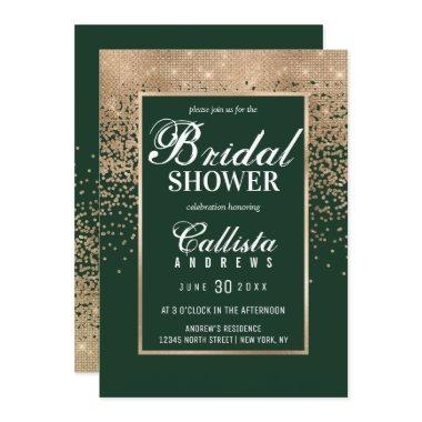 Modern Green Gold Glitter Confetti