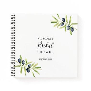 Modern Green Olive Branch  Gift List Notebook