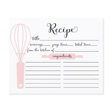 Modern Hand Lettered Pink Whisk Recipe