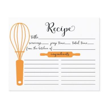 Modern Hand Lettered Tangerine Whisk Recipe