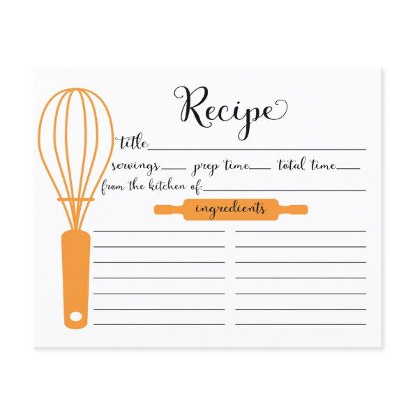 Modern Hand Lettered Tangerine Whisk Recipe