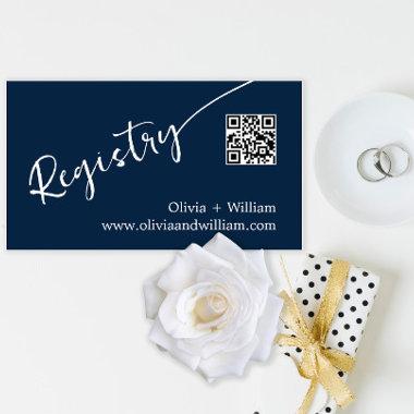 Modern Handwritten QR Code Wedding Registry Enclosure