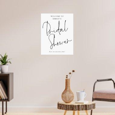 Modern Handwritten Script Welcome to Bridal Shower Poster