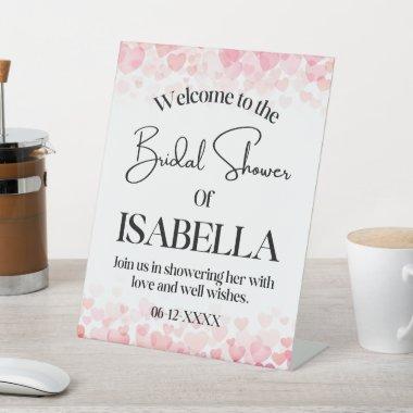 Modern Hearts Classic Bridal Shower Welcome Sign