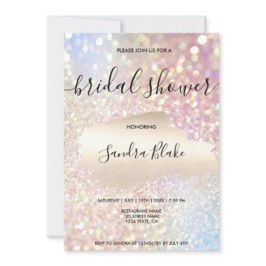 Modern Holographic Sparkling Glitter Calligraphy