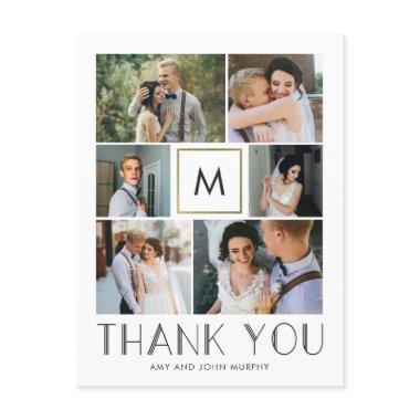 Modern Initial EDITABLE COLOR Monogram Thank You Post