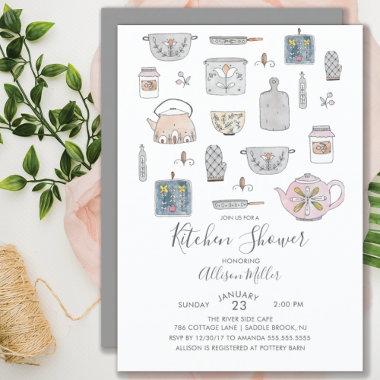 Modern Kitchen Bridal Shower Invitations