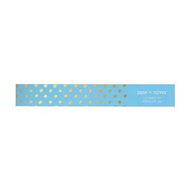 MODERN LABEL cute confetti spots gold baby blue