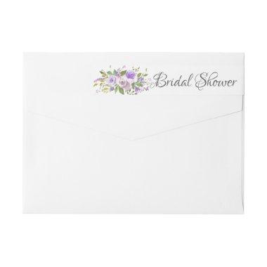 Modern Lavender Floral Bridal Shower label