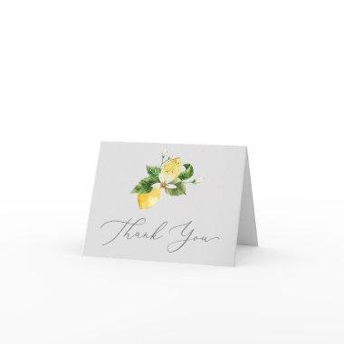 Modern Lemon Garden | Gray Wedding Thank You