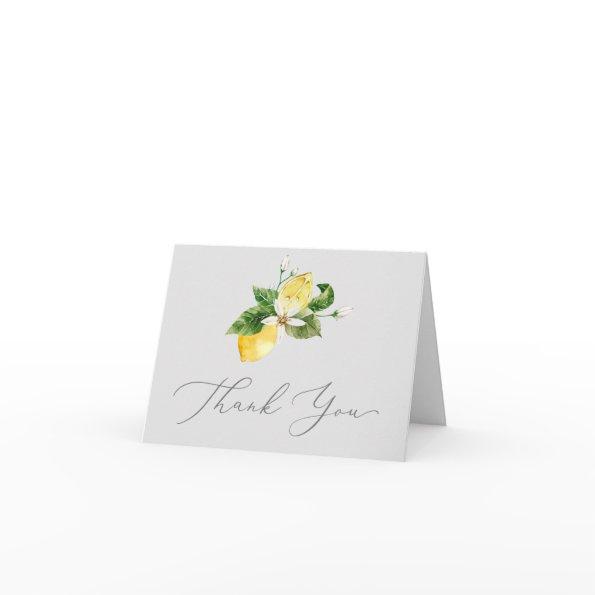 Modern Lemon Garden | Gray Wedding Thank You