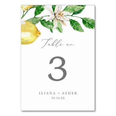 Modern Lemon Garden Table Number