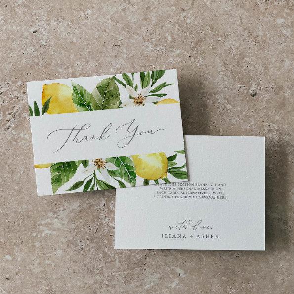 Modern Lemon Garden Thank You Invitations