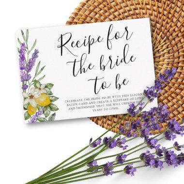 Modern Lemons & Lavender Bride to Be Enclosure Invitations