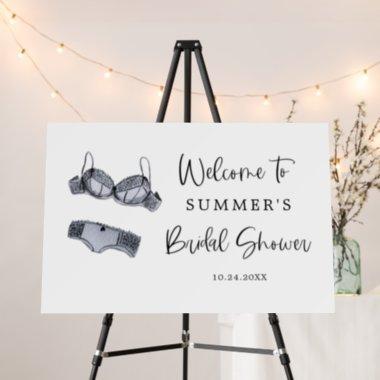 Modern Lingerie Bridal Shower Welcome Sign