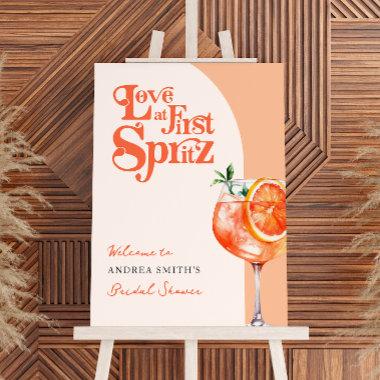 Modern Love at First Spritz Retro Bridal Shower Foam Board