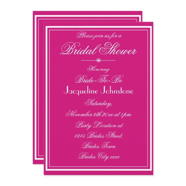 Modern Magenta Name Script RSVP Chic