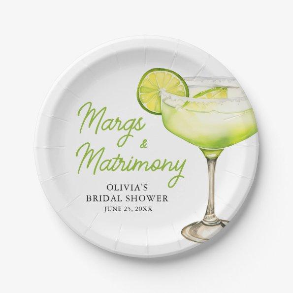 Modern Margs & Matrimony Cocktail  Paper Plates