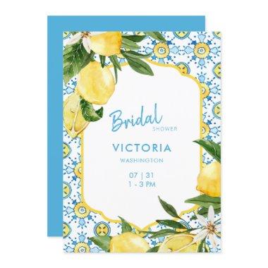 Modern Mediterranean Blue & Lemons  I