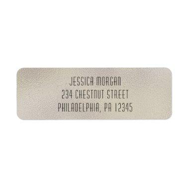 Modern Metallic Foil Return Address Label