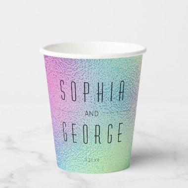 Modern Metallic Foil Wedding  Paper C Paper Cups
