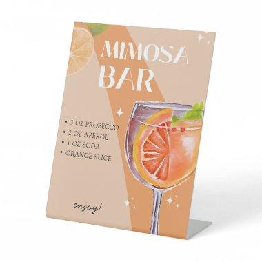 Modern Mimosa Bar Aperol Spritz  Pedestal Sign