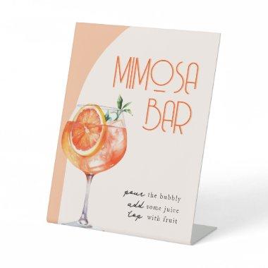 Modern Mimosa Bar Aperol Spritz  Pedestal Sign