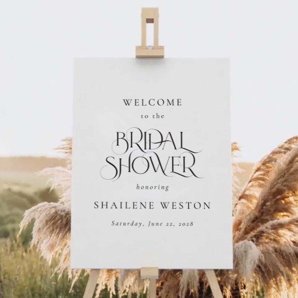 Modern Minimal Bridal Shower Welcome Event Sign
