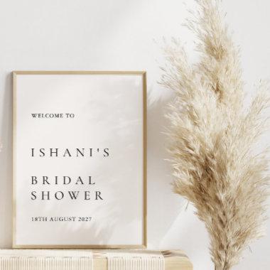 Modern Minimal Bridal Shower Welcome Sign Poster