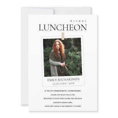 MODERN MINIMAL CUSTOM PHOTO BRIDAL LUNCHEON INVITE