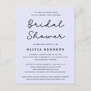 Modern Minimal Pastel Bridal Shower Invitation PostInvitations