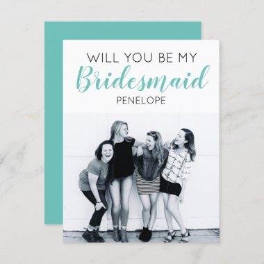 Modern Minimal Photo | Will You Be My Bridesmaid