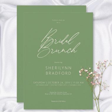 Modern Minimal Sage Green Bridal Brunch