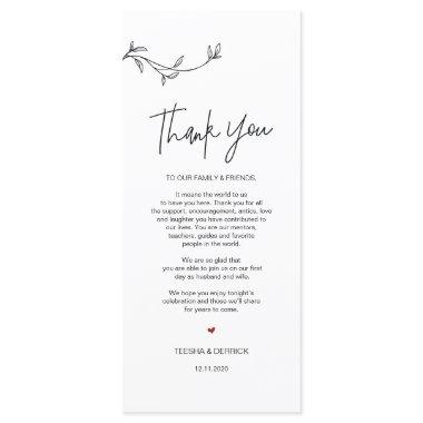 Modern Minimalism Place Setting Thank You Invitations