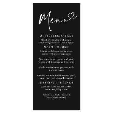 Modern Minimalist Black and White Menu