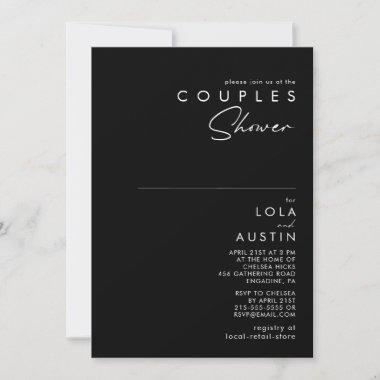 Modern Minimalist | Black Couples Shower Invitations