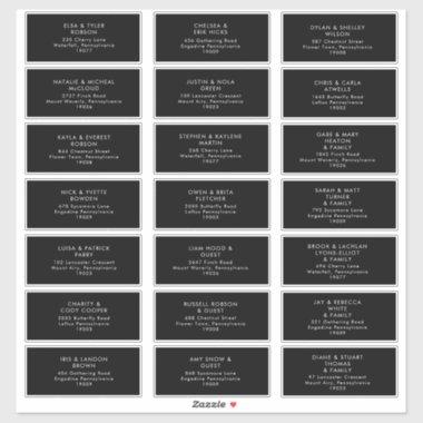 Modern Minimalist | Black Guest Address labels