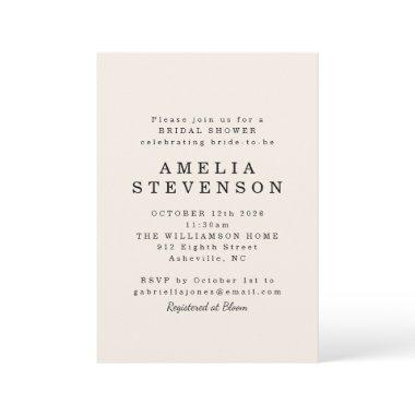 Modern Minimalist Black Ivory Chic