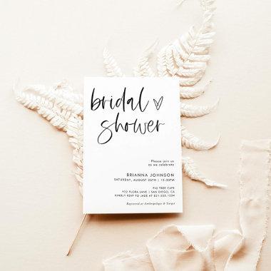 Modern Minimalist Bridal Shower | Boho Bridal Invitations