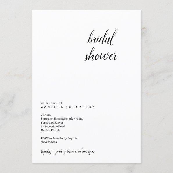 Modern & Minimalist Bridal Shower Invitations