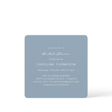 Modern Minimalist  Square Dusty Blue