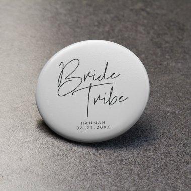 Modern minimalist Bride tribe Button