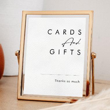 Modern Minimalist Invitations and Gifts Sign