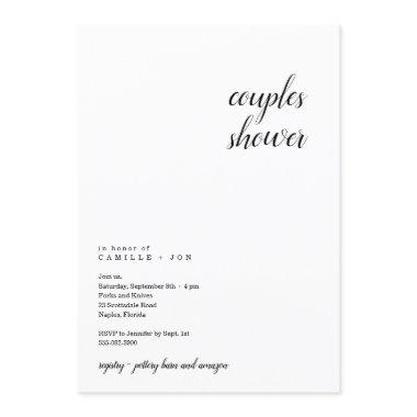 Modern & Minimalist Couple's Shower Invitations