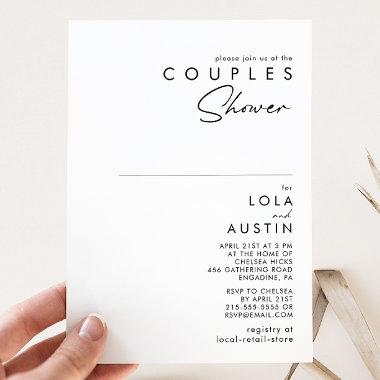 Modern Minimalist Couples Shower Invitations