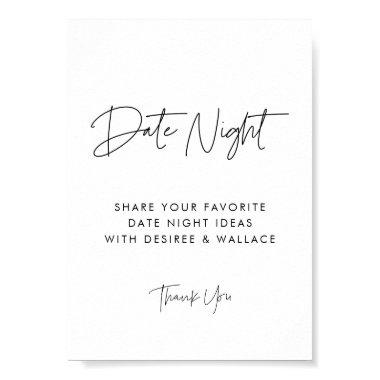 Modern Minimalist Date night ideas sign
