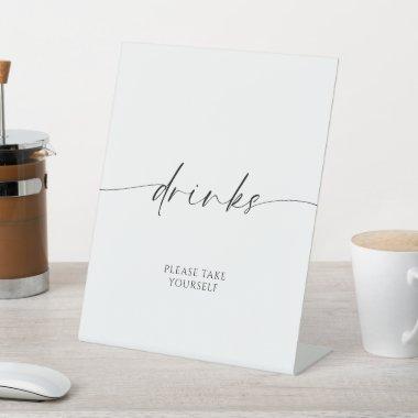 Modern Minimalist Drinks Pedestal Sign