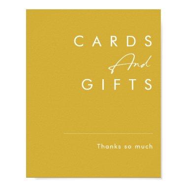 Modern Minimalist Gold  and Gifts Sign
